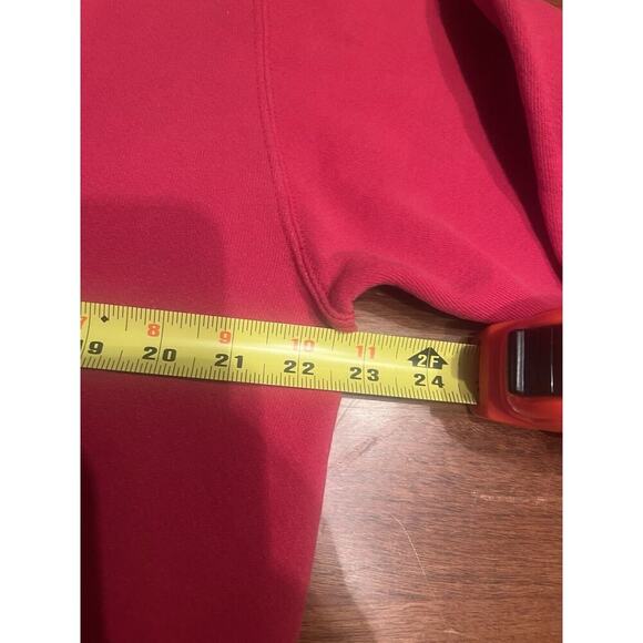 Vintage Y2K Nike Sweatshirt Mini Swoosh Crewneck Silver Tag Red Medium - Picture 4 of 5